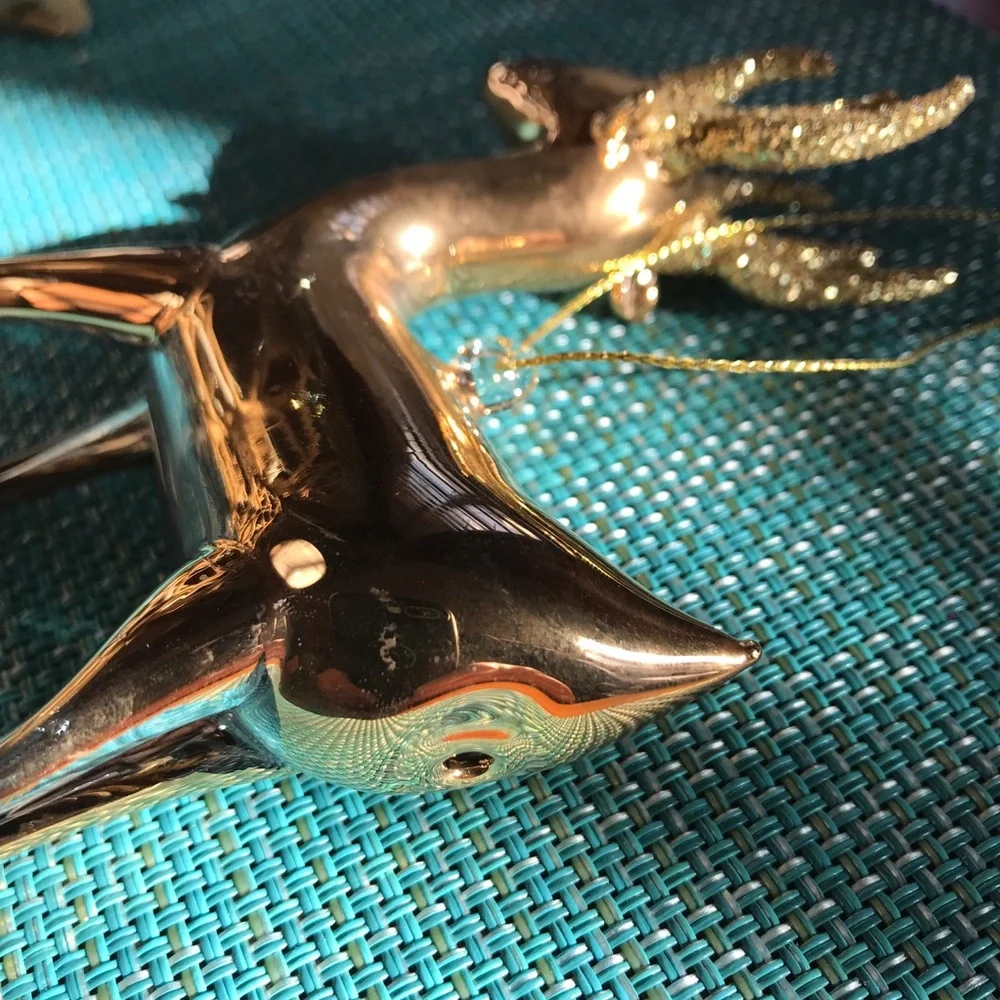 Glass Reindeer ornament